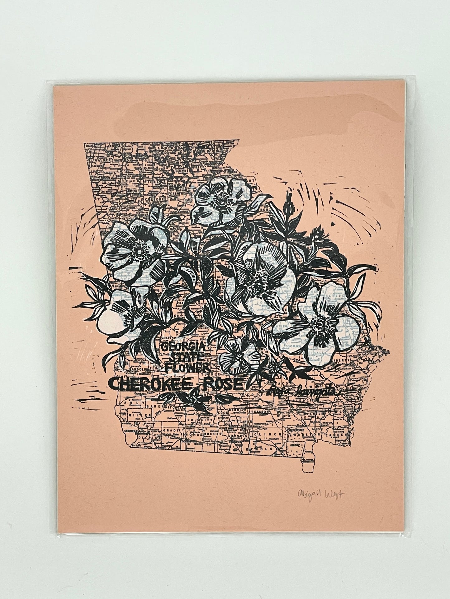 "Cherokee Rose" Handmade Prints by Abigail West