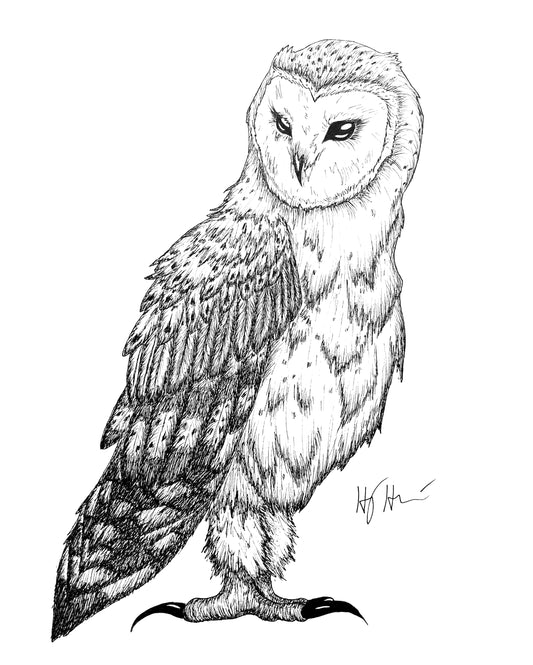 "Owl" Print by Holly Hutchinson