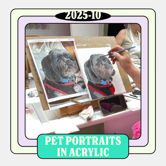 Pet Portraits in Acrylic Painting Class