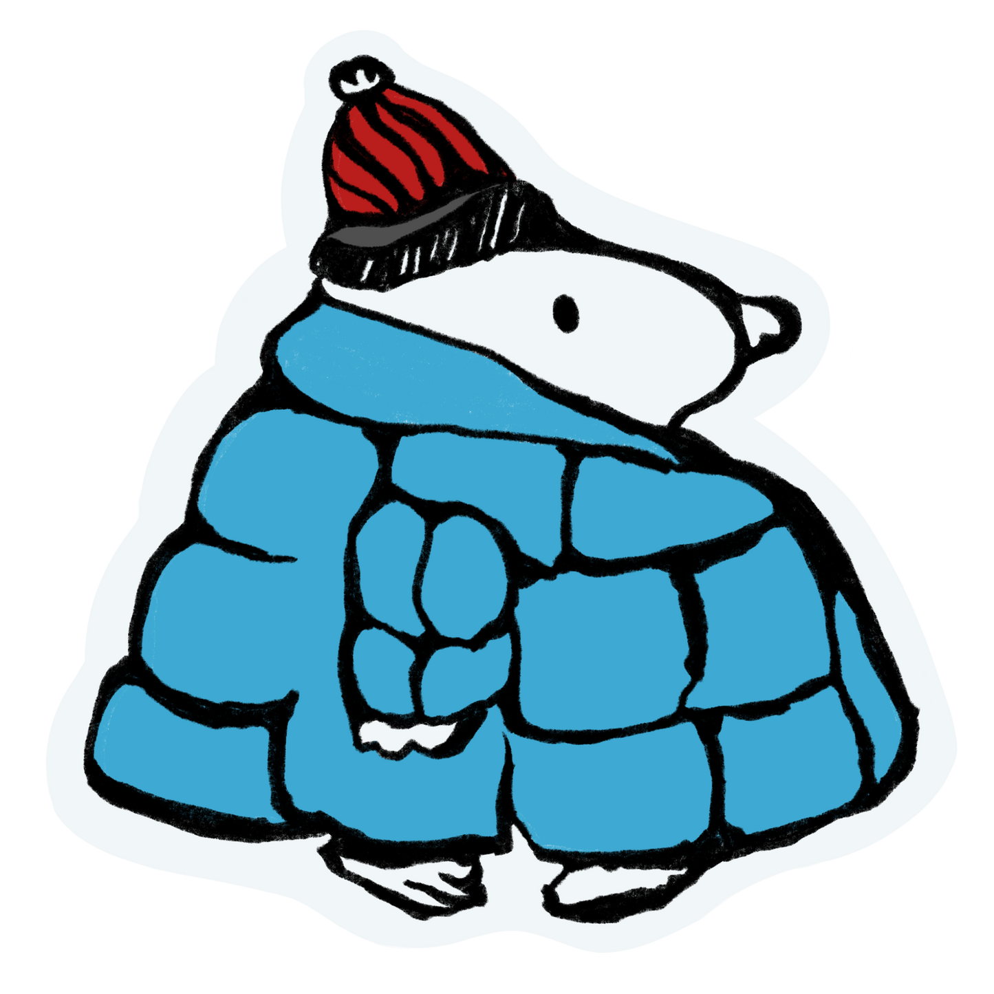 "Blue Snoopy" Sticker by Olive Roberts