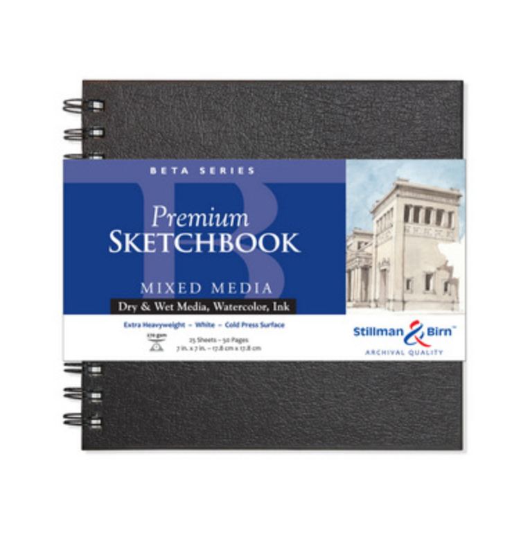 Cuaderno de bocetos premium de técnica mixta Stillman &amp; Birn Beta Series - Superficie prensada en frío