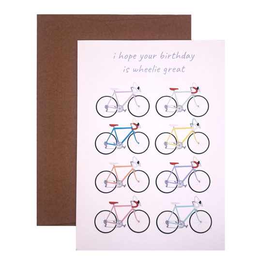 Wheelie Great Birthday Card by Carlee Ingersoll
