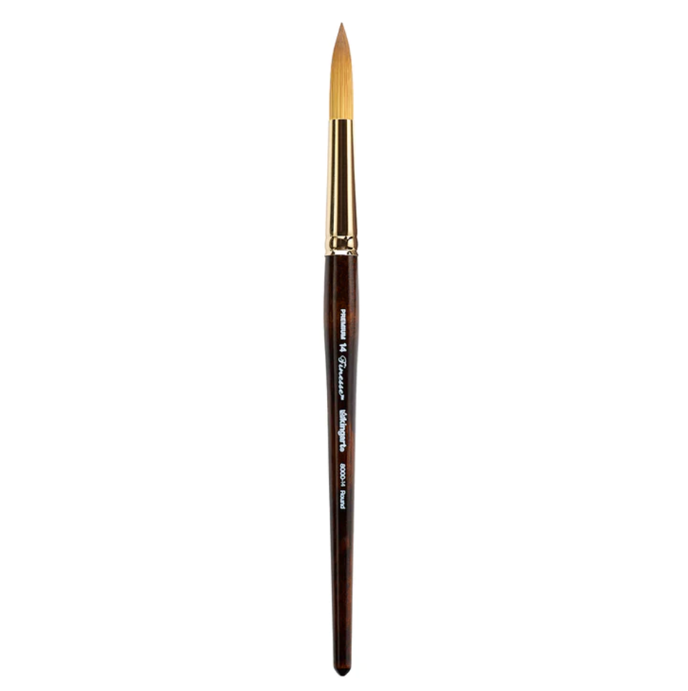 SPECIAL ORDER ITEM: KINGART® Finesse™ Premium 8000 Round Series Watercolor Artist Brushes, Synthetic Kolinsky Sable Blend