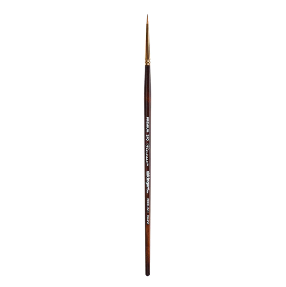 SPECIAL ORDER ITEM: KINGART® Finesse™ Premium 8000 Round Series Watercolor Artist Brushes, Synthetic Kolinsky Sable Blend