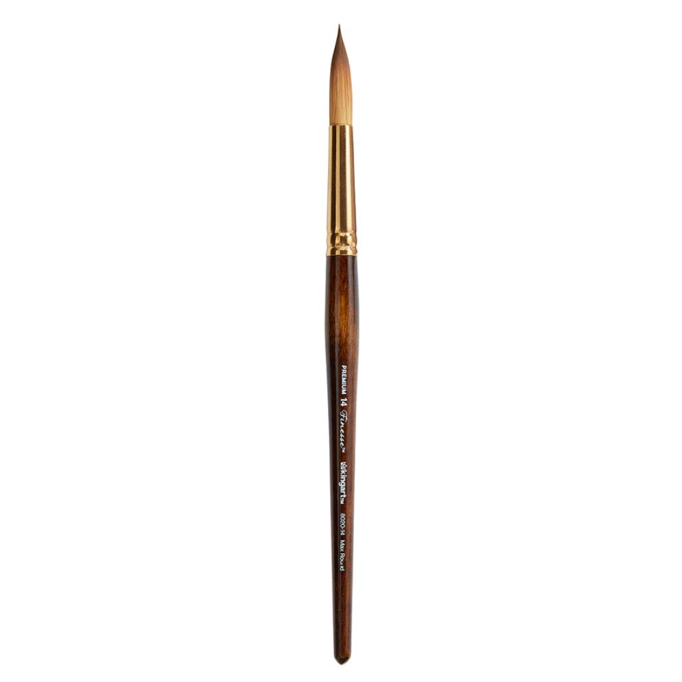 SPECIAL ORDER ITEM: KINGART® Finesse™ Watercolor Artist Brushes, Synthetic Kolinsky Sable Blend