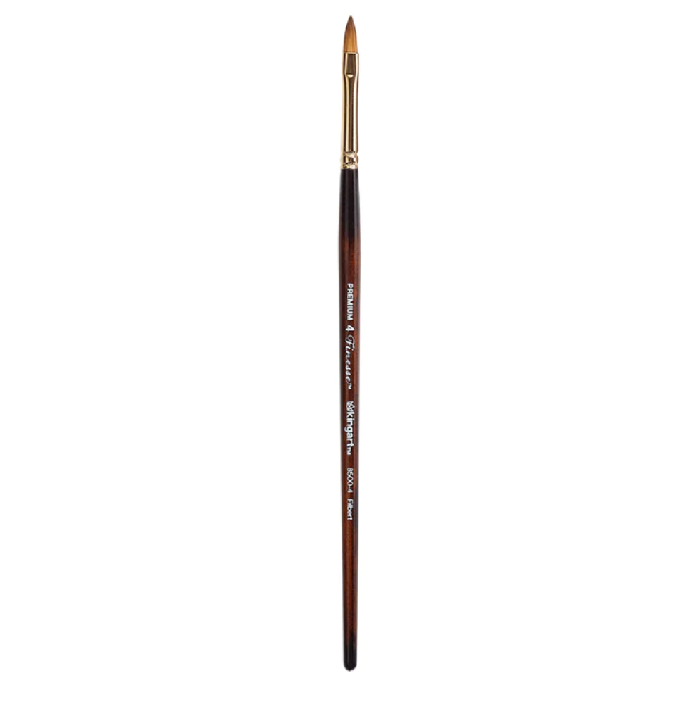 SPECIAL ORDER ITEM: KINGART® Finesse™ Premium 8500 Filbert Series Watercolor Artist Brushes, Synthetic Kolinsky Sable Blend
