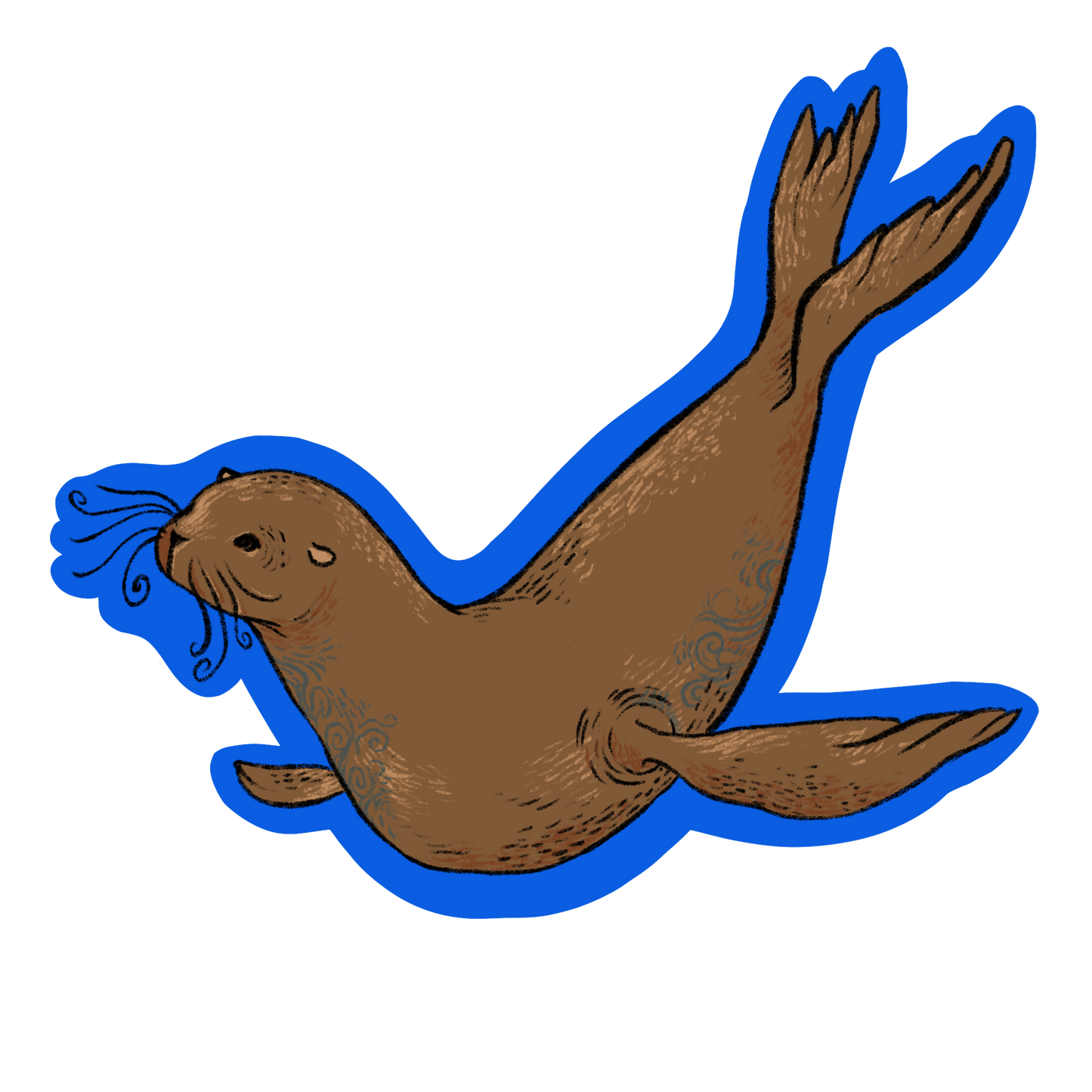 "Sea Lion" Sticker by Olive Roberts
