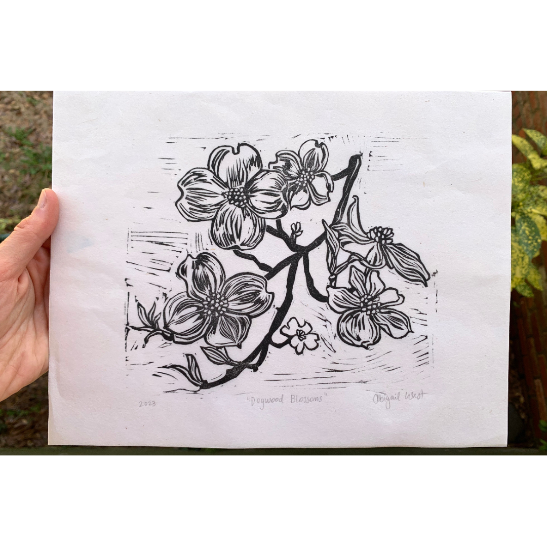 "Flowering Dogwood" Handmade Print by Abigail West