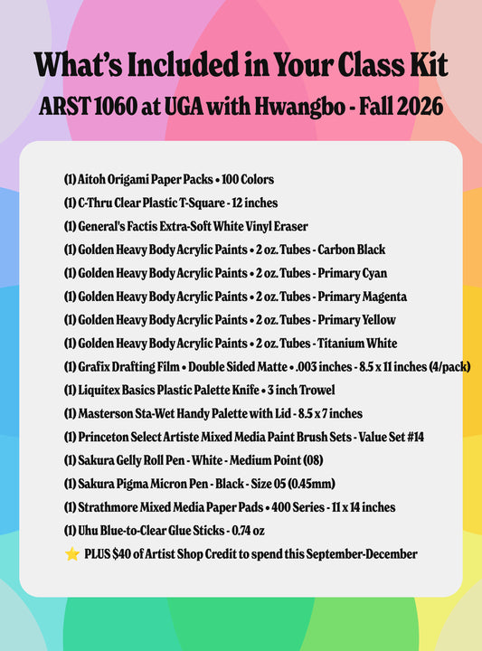Kit #07 • Kit de clase para UGA - ARST 1060 con Hwangbo • Otoño de 2023
