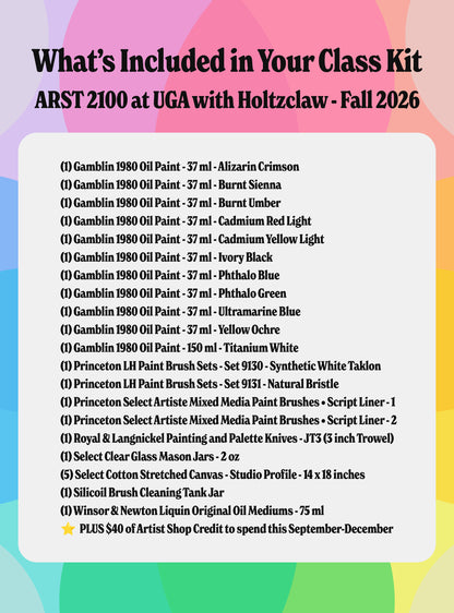 Class Kit for UGA - ARST 2100 with Holtzclaw • Fall 2026