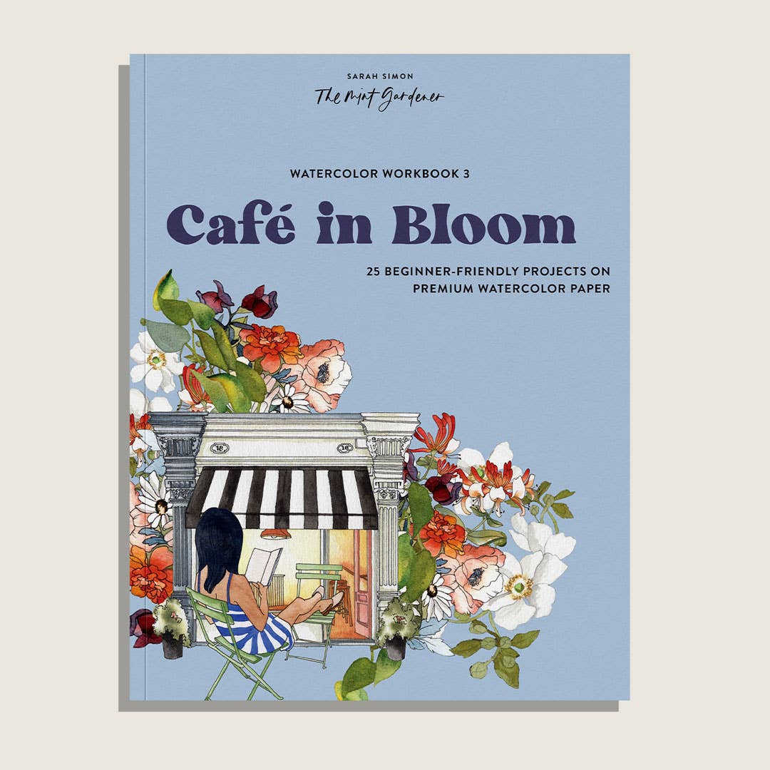 Watercolor Workbook: Café in Bloom