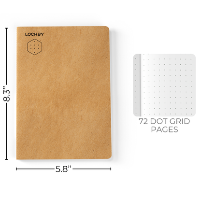 A5 Notebook with Tomoe River Paper by LOCHBY • Dot Grid Pages
