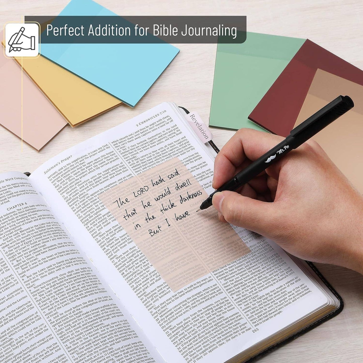 Mr. Pen Transparent Sticky Notes - 600 Sheets - 3 x 4 inches