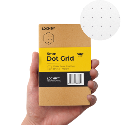 Pocket-Size Notebook with Tomoe River Paper by LOCHBY • Dot Grid Pages