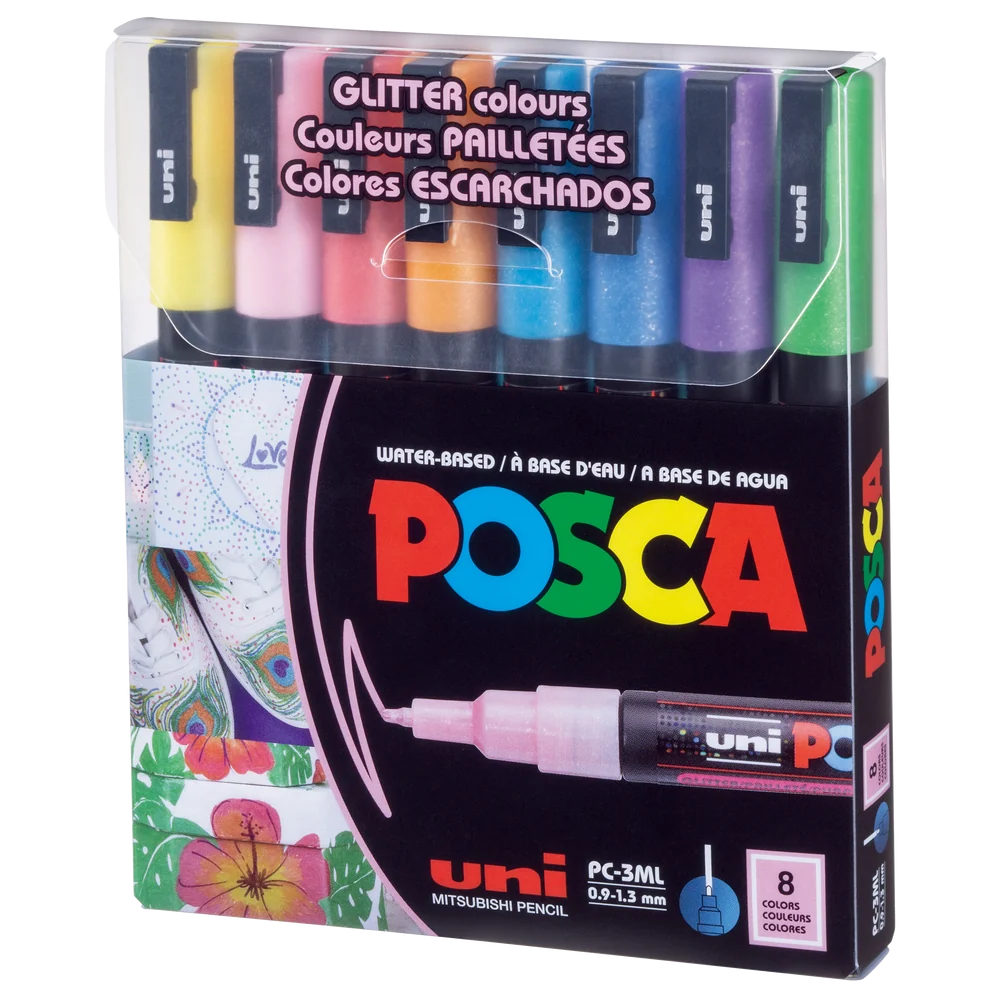 POSCA Paint Marker 8 Set - Glitter Colors
