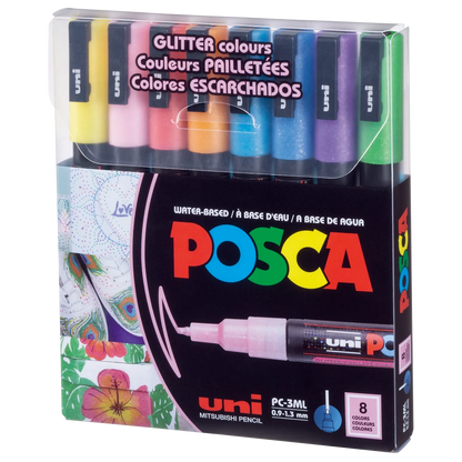 POSCA Paint Marker 8 Set - Glitter Colors