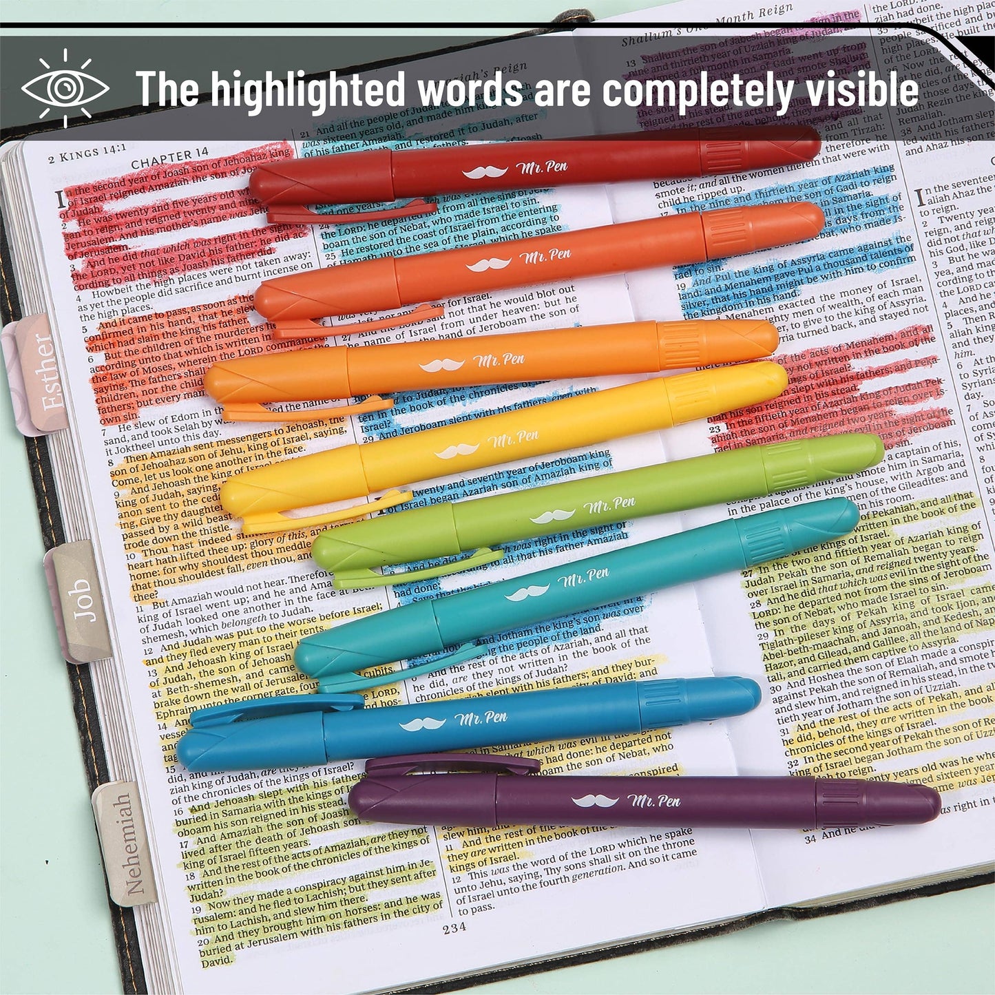 Mr Pen Gel Highlighters - 16 pieces - Bright Assorted Colors