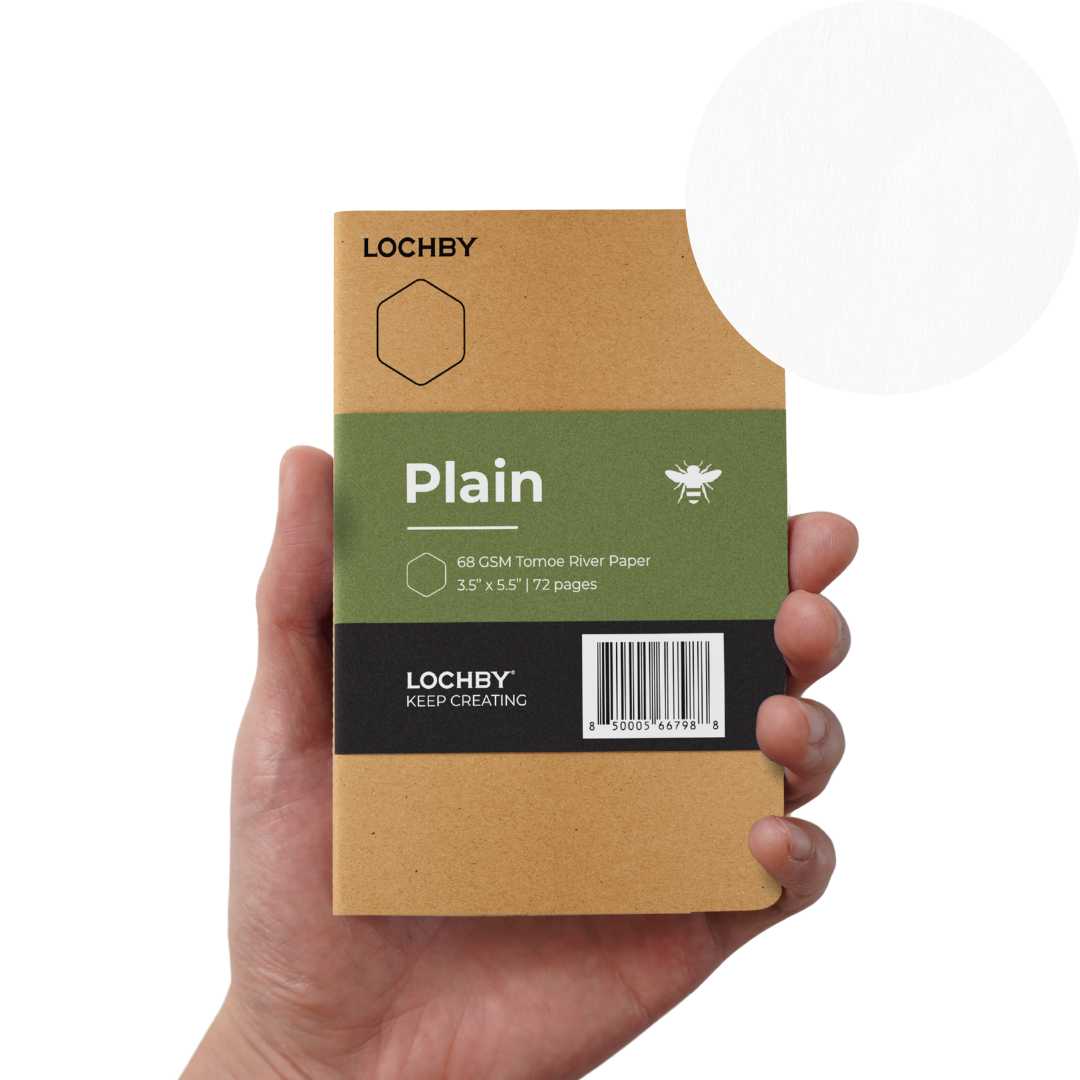 Pocket-Size Notebook with Tomoe River Paper by LOCHBY • Plain Pages