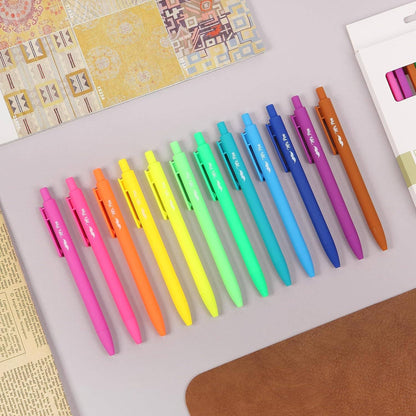 Mr. Pen 12-Pack Retractable Gel Pens with Colored Ink
