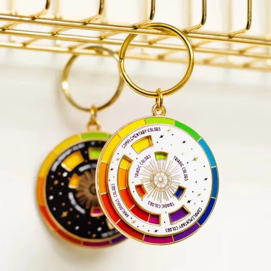 Color Wheel Enamel Keychain by The Gray Muse