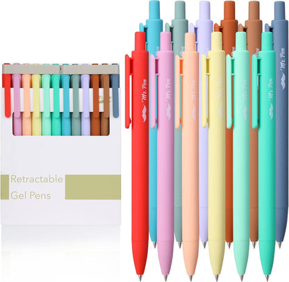 Mr. Pen 12-Pack Retractable Gel Pens with Colored Ink