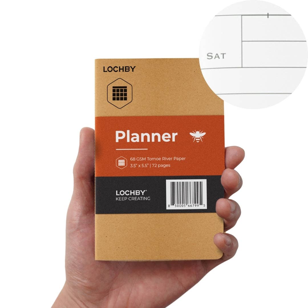 Pocket-Size Notebook with Tomoe River Paper by LOCHBY • Planner Pages (6-Month)
