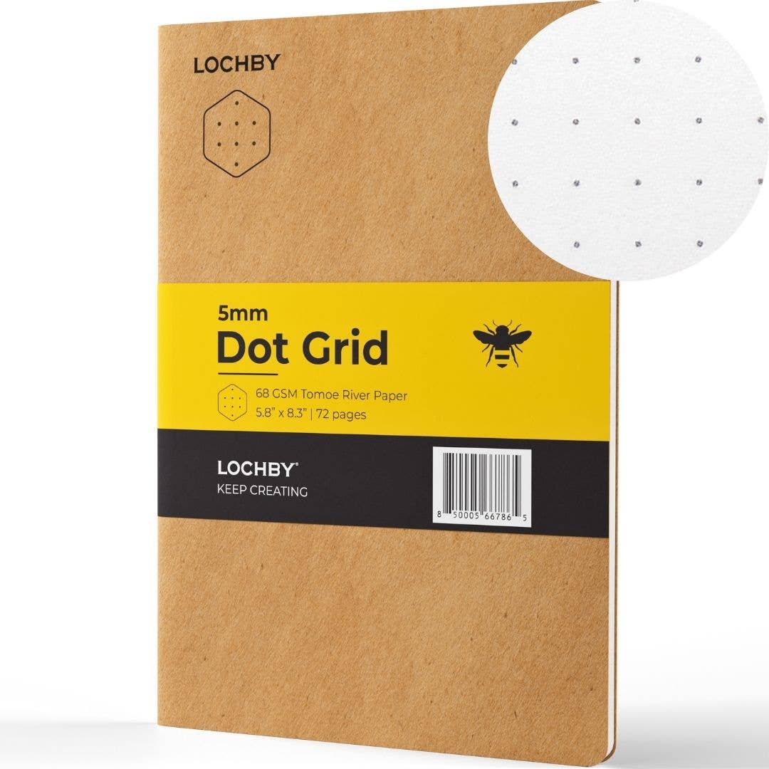A5 Notebook with Tomoe River Paper by LOCHBY • Dot Grid Pages