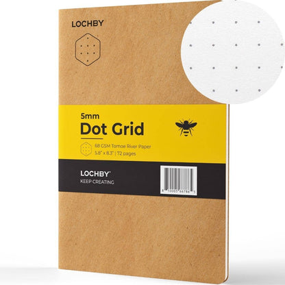 A5 Notebook with Tomoe River Paper by LOCHBY • Dot Grid Pages