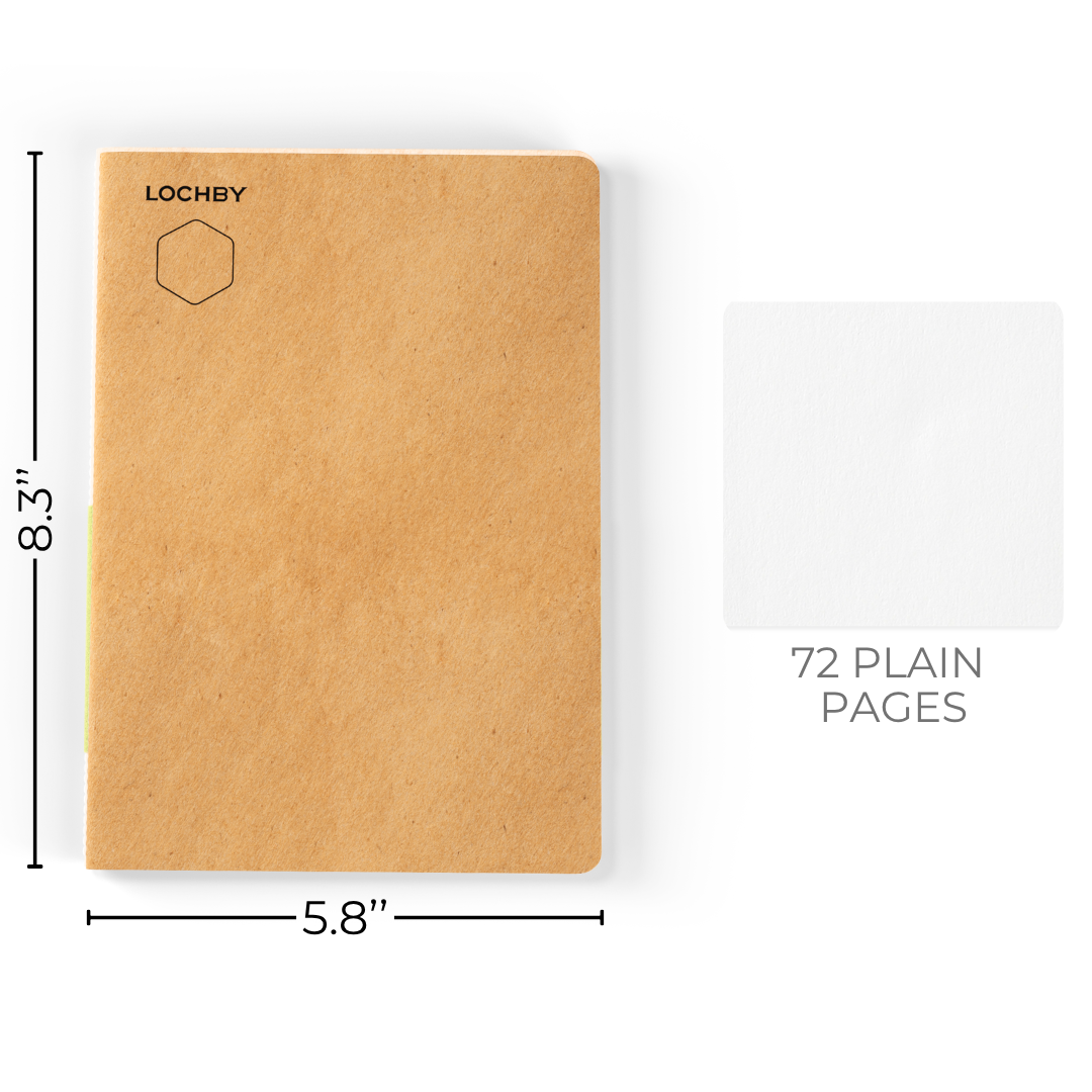 A5 Notebook with Tomoe River Paper by LOCHBY • Plain Pages