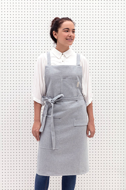 Eco-Friendly Cotton Apron in Blue by MEEMA