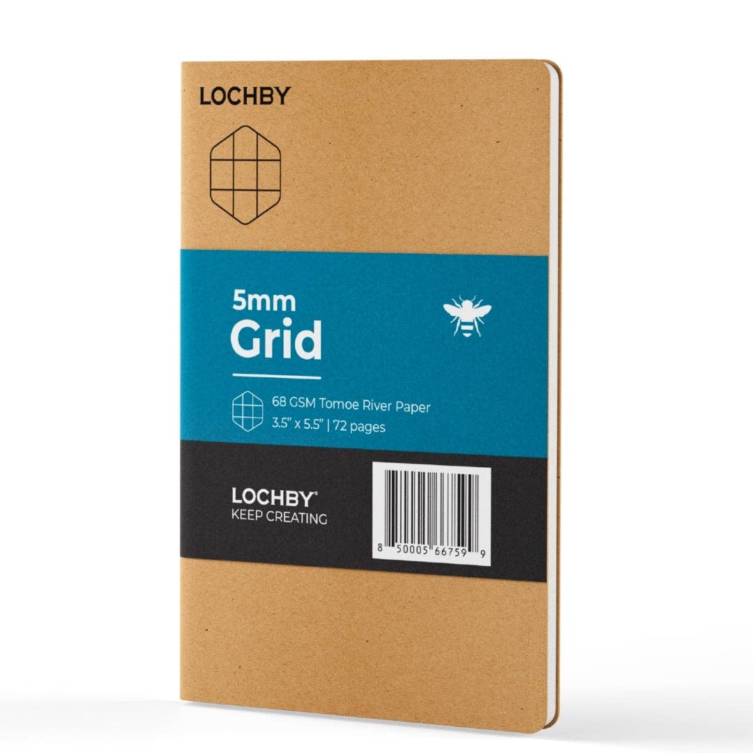 Pocket-Size Notebook with Tomoe River Paper by LOCHBY • Grid Pages