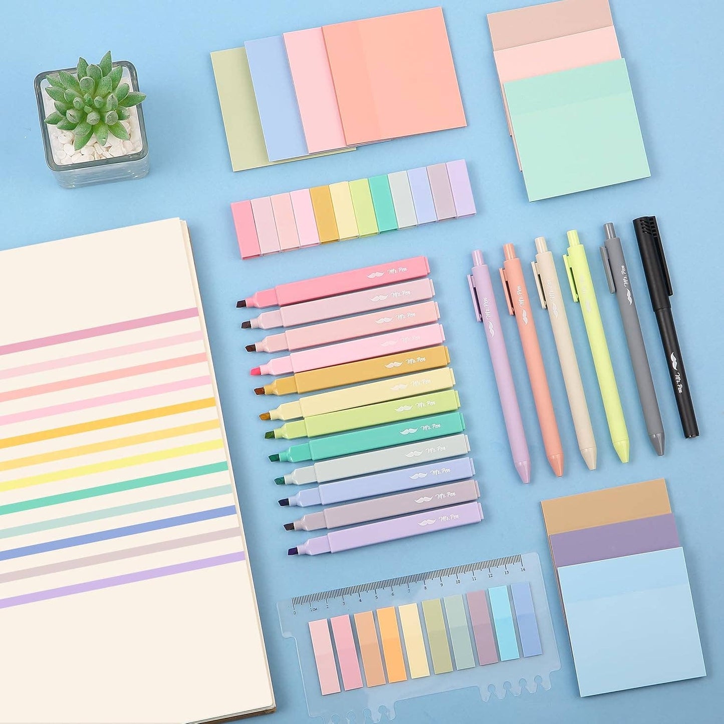 Mr. Pen Aesthetic Annotation Kit - Warm Pastels