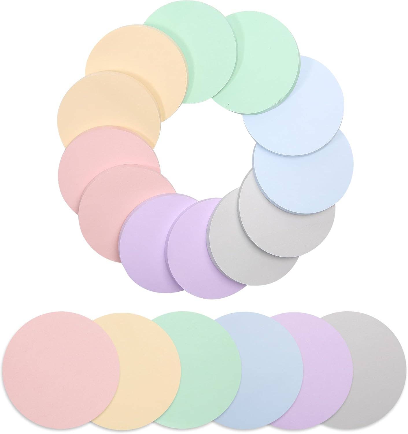 Mr. Pen Colorful Round Sticky Notes - 12 Pads