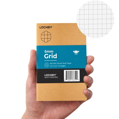 Pocket-Size Notebook with Tomoe River Paper by LOCHBY • Grid Pages