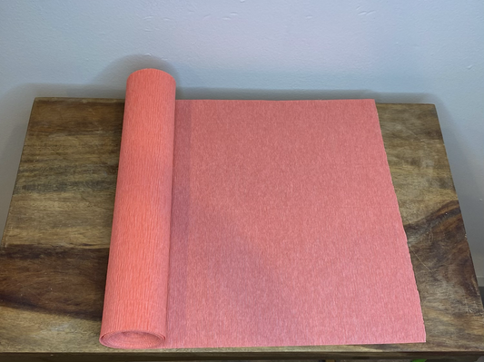 Coral Heavy Florist Crepe