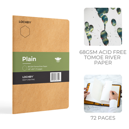 A5 Notebook with Tomoe River Paper by LOCHBY • Plain Pages