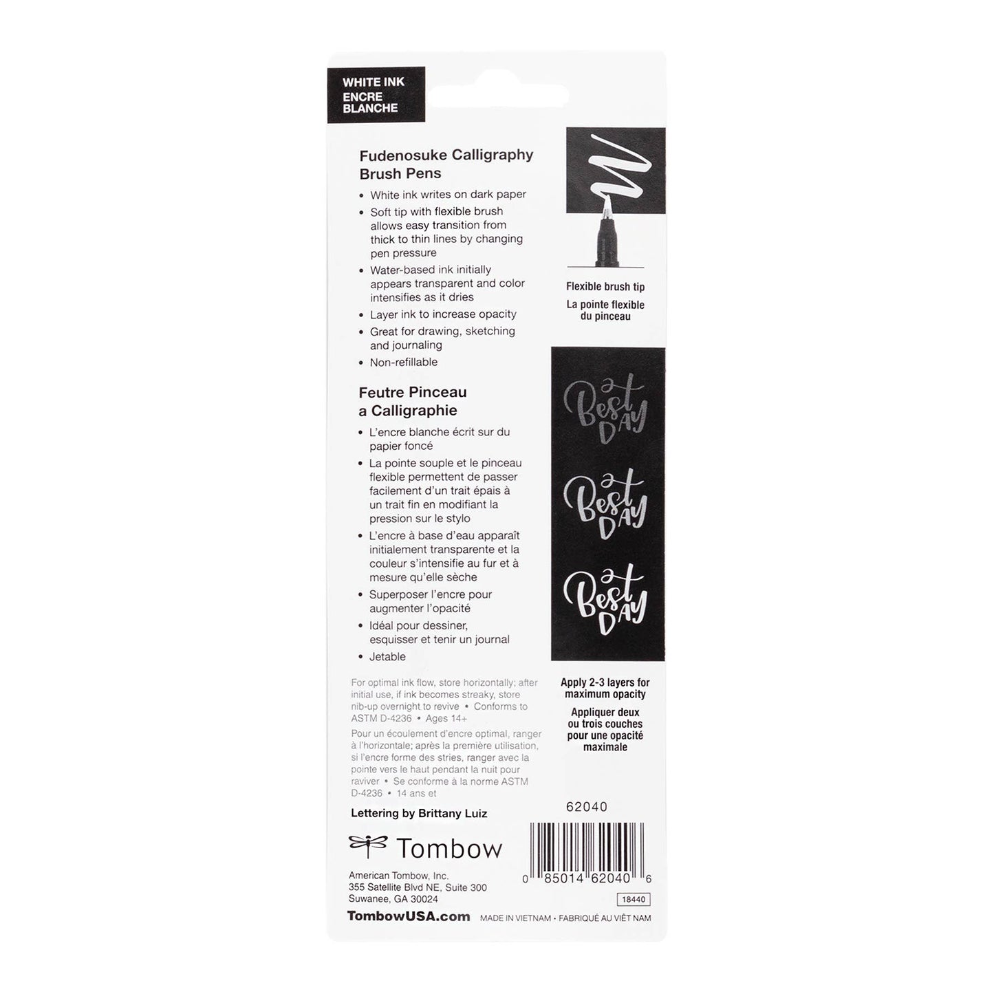 Fudenosuke Brush Pens - White - 2-Pack