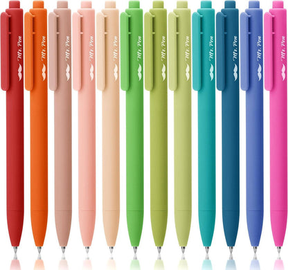 Mr. Pen 12-Pack Retractable Gel Pens with Colored Ink