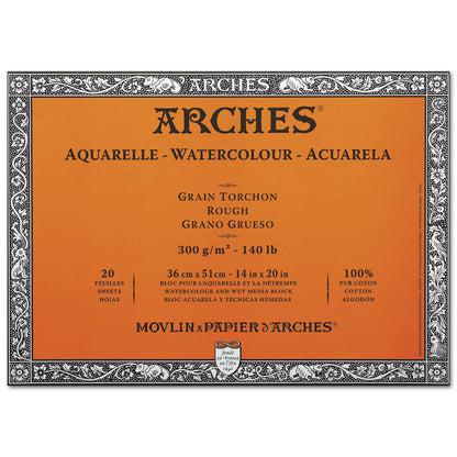 Arches Aquarelle Watercolor Block - Rough - 300 gsm - 20 sheets