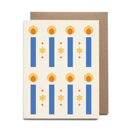 Hanukkah Pattern Holiday Card by Worthwhile Paper