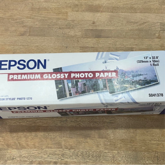 SALE - 50% OFF - Epson Premium Glossy Photo Paper Roll, 13”x32’