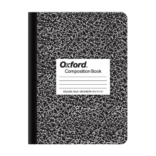 Oxford Composition Book - College Rule - 100 Sheets - 9.75 x 7.5 inches