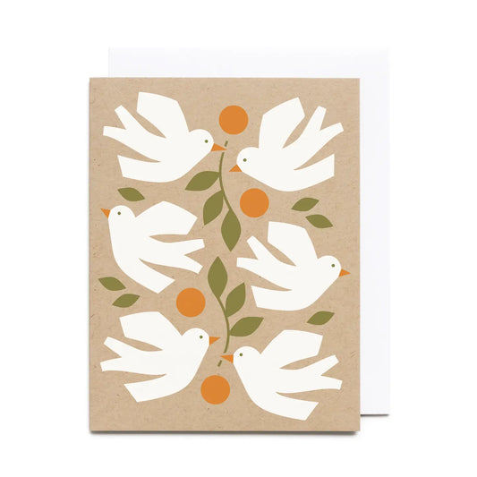 Peace Doves Holiday Card by Worthwhile Paper