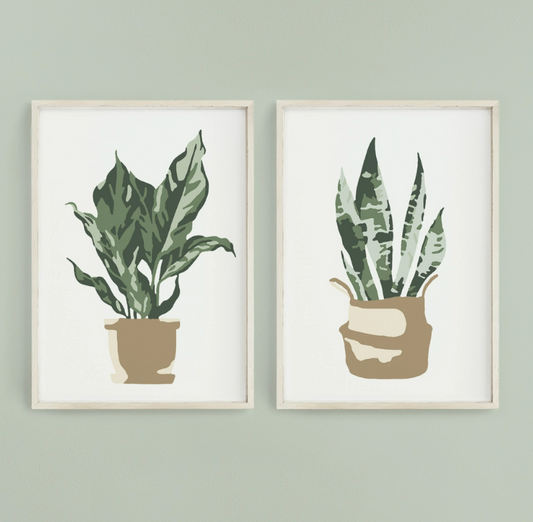 Potted Plants Paint by Number Kit by Cate Paper Co.