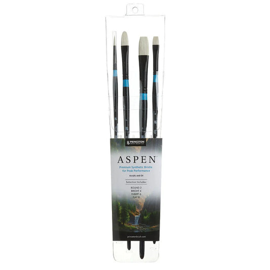 Princeton Aspen 6500 Series Synthetic Bristle Brushes - 4pk Set
