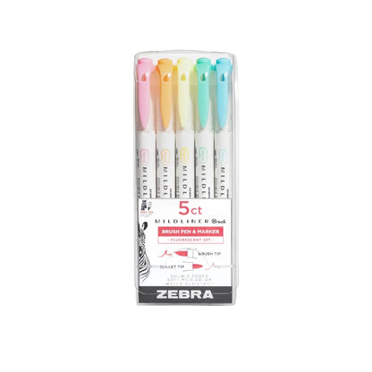 Zebra Mildliner Double-Ended Brush Pen Sets