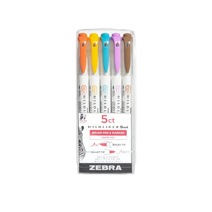 Zebra Mildliner Double-Ended Brush Pen Sets