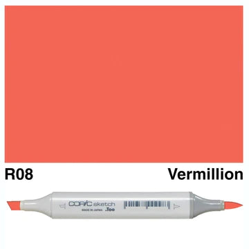 COPIC Sketch Dual-Sided Artist Marker - Warm - R08 - Vermilion by Copic - K. A. Artist Shop