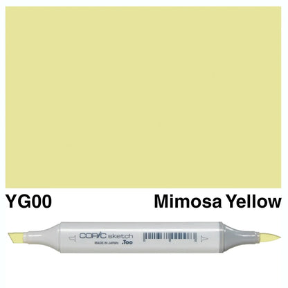 COPIC Sketch Dual-Sided Artist Marker - Warm - YG00 - Mimosa Yellow by Copic - K. A. Artist Shop