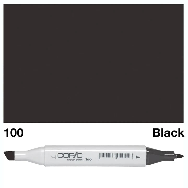 COPIC Classic Dual-Sided Artist Markers - 100 - Black by Copic - K. A. Artist Shop